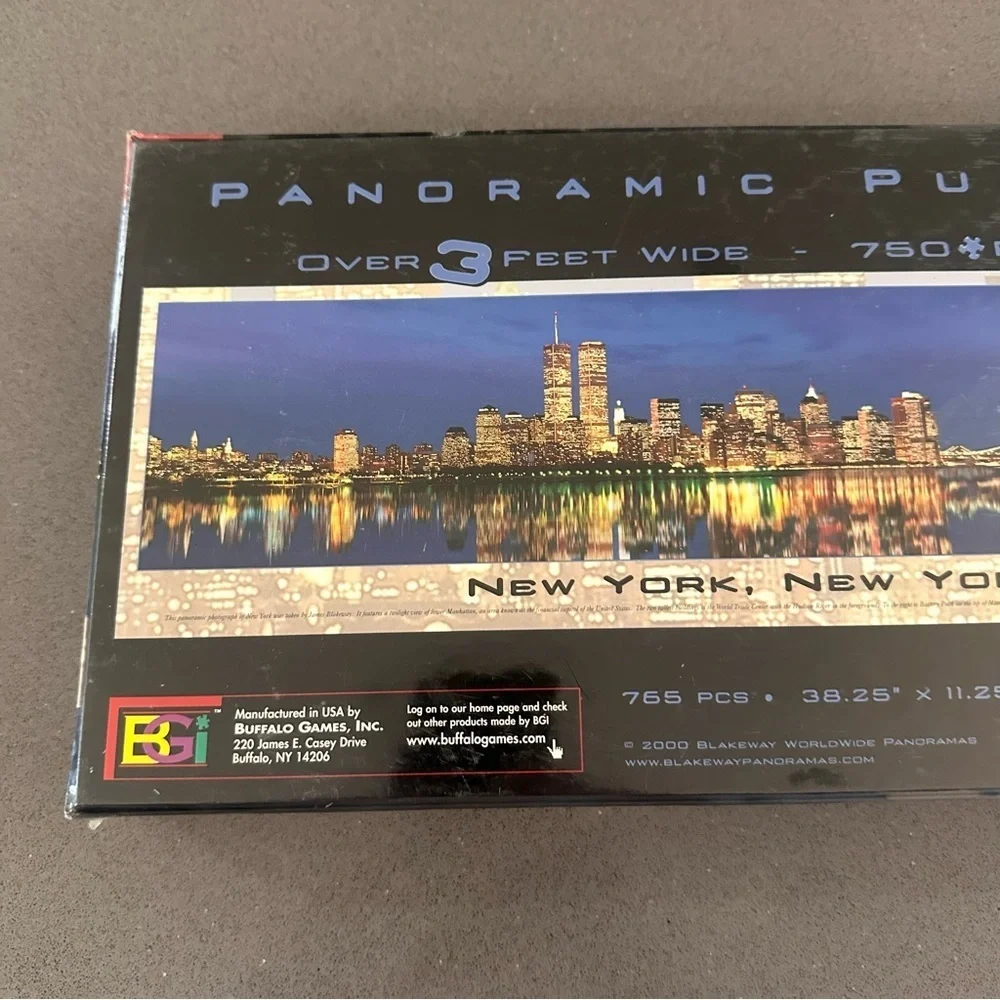 Vintage New York City Skyline Panoramic Puzzle 750 Pieces Unopened